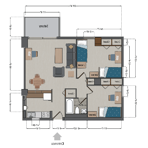 Marchetti Triple Floor Plan